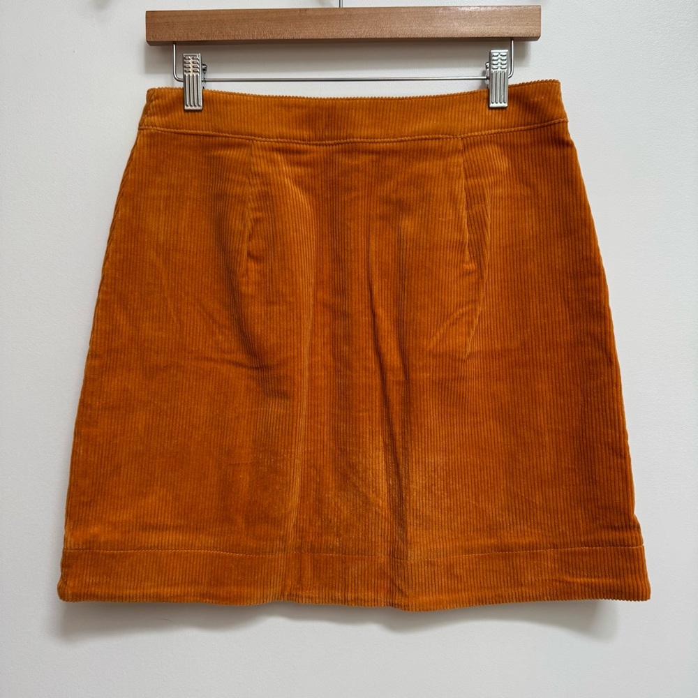 Loft Patch Pocket Button Front Curduroy Skirt Siz… - image 5